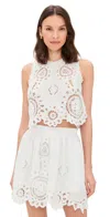 Hunter Francesca Top White In White