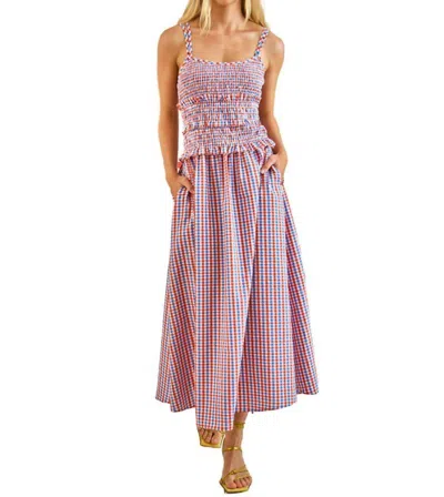 Hunter Francie Dress Lighthouse Gingham In Multi