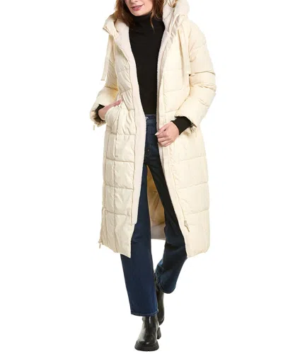 Hunter Friday Belted Self-packable Quilted Jacket In White