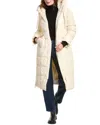 Hunter Friday Belted Self-packable Quilted Jacket In White