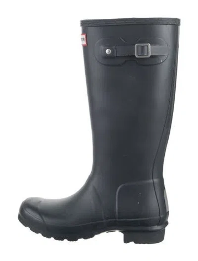 Pre-owned Hunter Fur Rain Boots In Brown