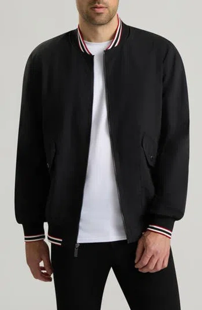 Hunter Gaston Water Repellent Bomber Jacket In Black