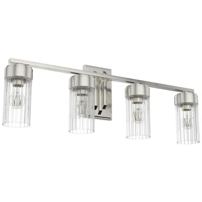 Hunter Gatz 31 1/2" Wide Brushed Nickel 4-light Bath Light