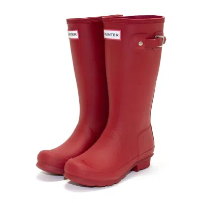 Hunter Kids' Girl's Original Rain Boot In Military Red In Burgundy
