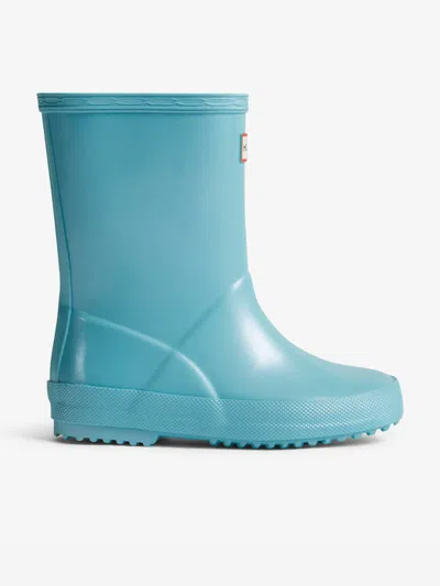 Hunter Girls First Nebula Wellington Boots In Blue