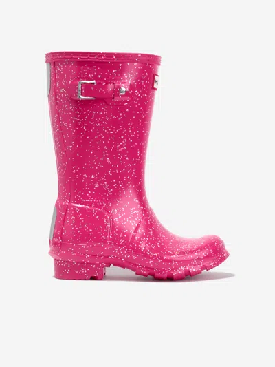 Hunter Kids' Girls Wellies Eu 37 Uk 4 Pink