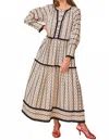 Hunter Goldie Maxi Dress In Black Clip In Multi