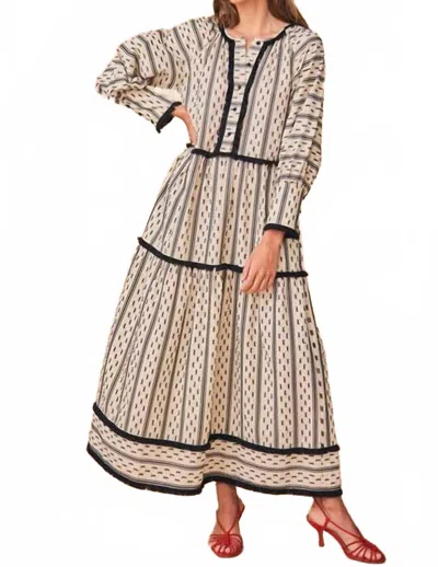 Hunter Goldie Maxi Dress In Black Clip In Multi