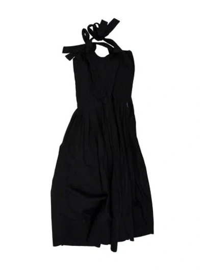 Pre-owned Hunter Halterneck Long Dress In Black