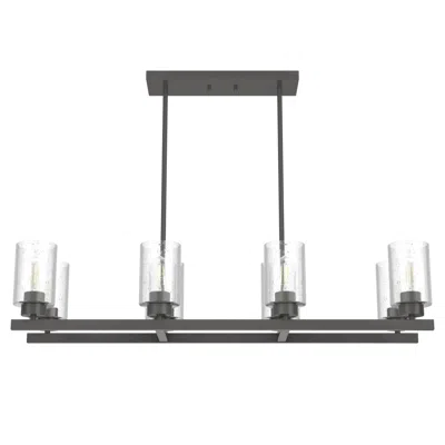 Hunter Hartland Noble Bronze With Seeded Glass 8 Light Chandelier