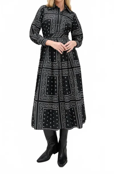 Hunter Hattie Midi Dress In Aces Wild Black