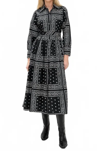 Hunter Hattie Midi Dress In Aces Wild Black