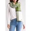 Hunter Heavyweight Reversible Plaid Scarf In Maa Green 301