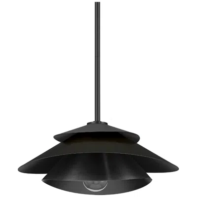 Hunter Hiro Matte Black 1 Light Large Pendant Ceiling Light Fixture