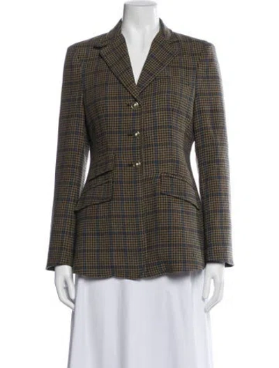 Pre-owned Hunter Houndstooth Print Blazer In Multi