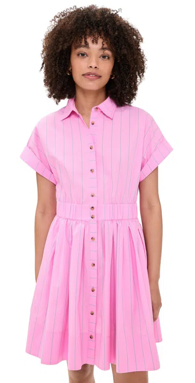 Hunter Howard Dress Watermelon Stripe In Pink
