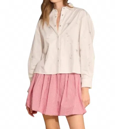 Hunter Hudson Long Sleeve Shirt In White In Black