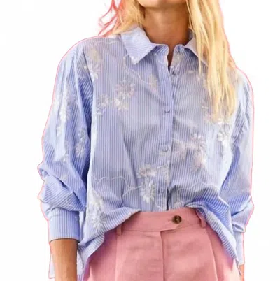 Hunter Hudson Shirt In Sullivan Stripe In Blue