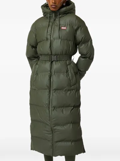 Hunter Hutchison Belt-fastening Oversized Coat In Green