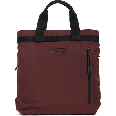 Hunter Hybrid Convertible Tote Bag In Burgundy