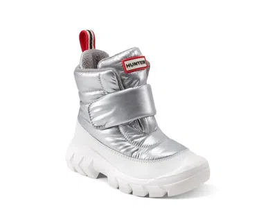 Hunter Igloo Snow Boot Kids' In Silver Metallic