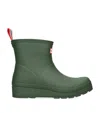 Hunter Womens Green Play Borg-lined Short Rubber Wellington Boots In Green