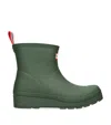 Hunter Womens Green Play Borg-lined Short Rubber Wellington Boots In Green