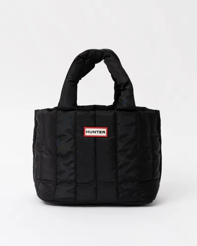 Hunter Intrepid Puffer Mini Tote In Black