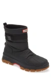 Hunter Intrepid Waterproof Snow Boot In Black/natural Gum