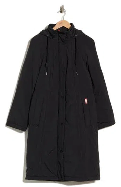 Hunter Isabelle Padded Rain Coat In Black