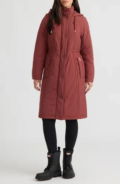 Hunter Isabelle Padded Rain Coat In Red