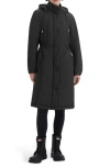 Hunter Isabelle Water Repellent Crinkle Padded Coat In Black