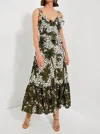 Hunter Jamison Dress In Midnight Palm In Multi