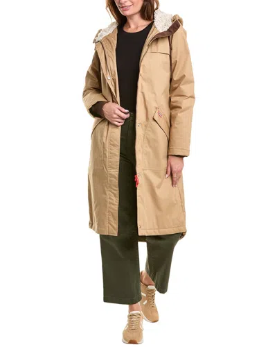 Hunter Jane Canvas A-line Padded Coat Jane Canvas A-line Padded Coat In Brown