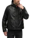 Hunter Jay Water Repellent Wax Crinkle Jacket In Black
