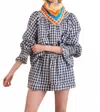 Hunter Jemma Short In Navy/white In Gray
