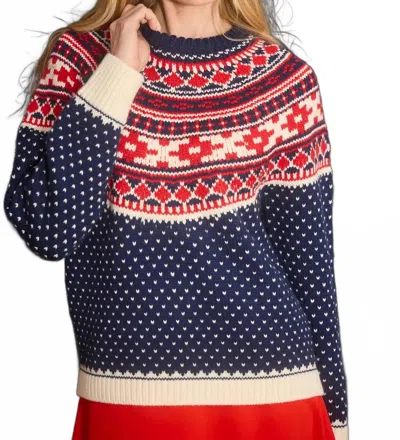 Hunter Josie Sweater In St. Moritz Fairisle In Multi