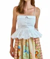 Hunter Juliana Faux Button-front Top In White In White