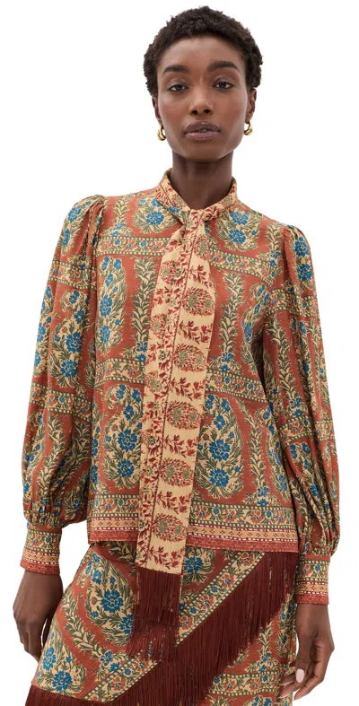 Hunter Karis Blouse Amber Glen Brown