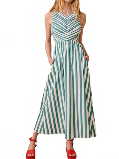 Hunter Kathleen Dress In Emerald In Multi