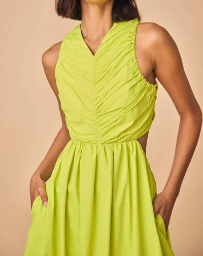 Hunter Kathleen Dress In Lime In Green