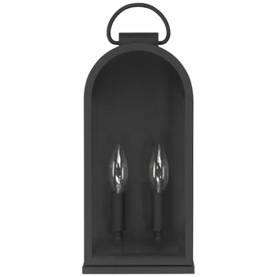 Hunter Kendra Bell Matte Black Outdoor Weathermax 2 Light Large Wall Light