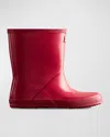 Hunter Kid's Classic Leather Rain Boots, Baby/toddler/kids In Bright Pink