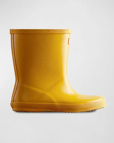 Hunter Kid's Classic Leather Rain Boots, Baby/toddler/kids In Yellow/yellow