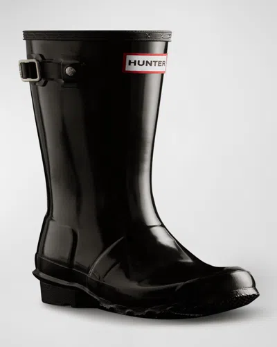 Hunter Kid's Original Glossy Rubber Boots, Baby/kids In Black