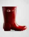 Hunter Kid's Original Glossy Rubber Boots, Baby/kids In Military Red