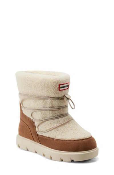 Hunter Kids' Cozy Boot In Natural/tan/natural