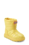 Hunter Kids' Cuddle Lug Sole Insulated Waterproof Snow Boot In Yellow