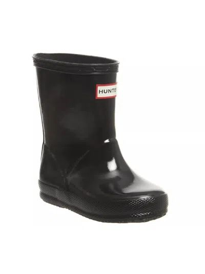 Hunter Kids' First Classic Gloss Mini Boots In Black