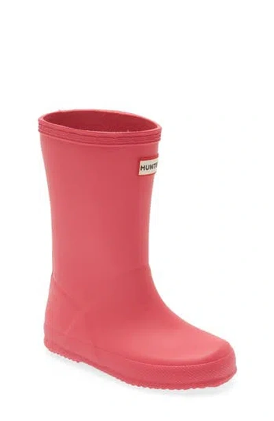 Hunter Kids' First Classic Rain Boot In Bright Pink